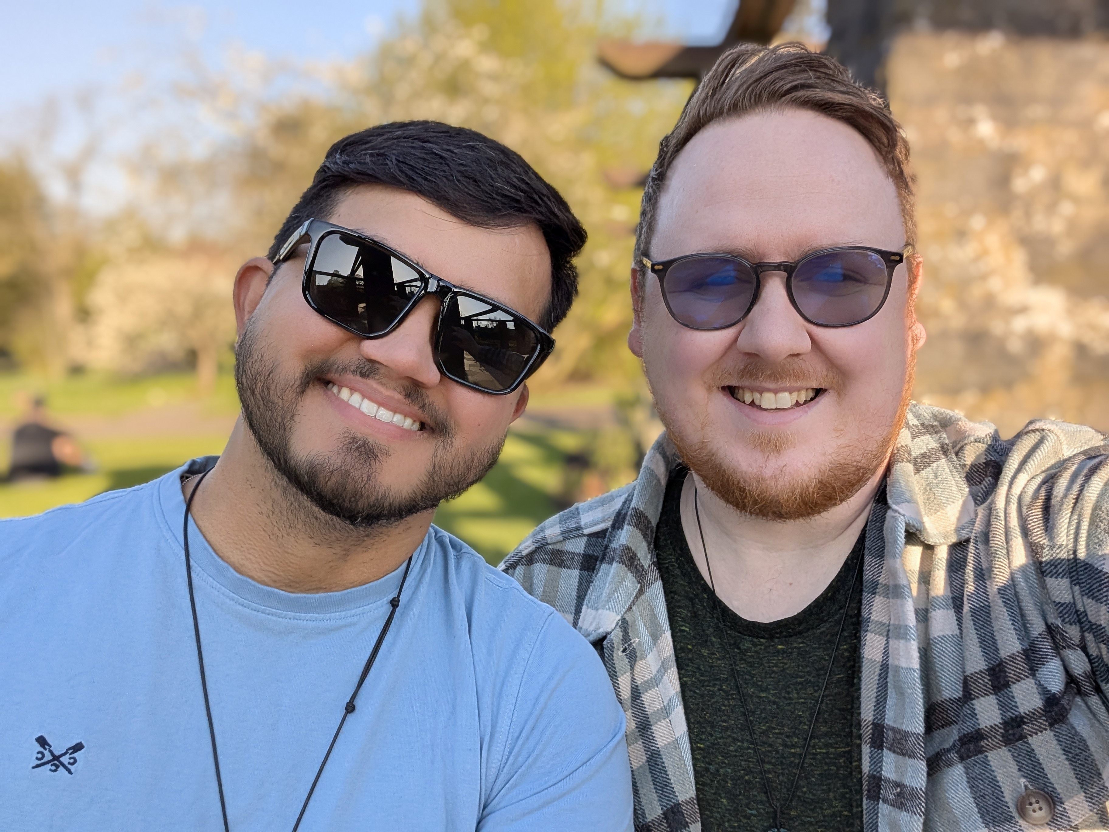 Seamus and Gilberto at the Botanic Gardens